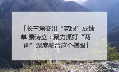长三角交出“亮眼”成绩单 秦诗立：聚力抓好“两创”深度融合这个棋眼