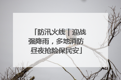 防汛火线｜迎战强降雨，多地消防昼夜抢险保民安