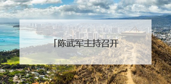 陈武军主持召开部分领域重点项目调度会（图）