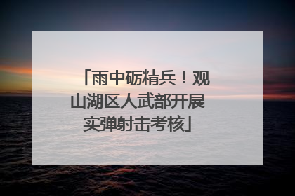 雨中砺精兵！观山湖区人武部开展实弹射击考核