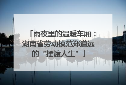 雨夜里的温暖车厢：湖南省劳动模范郑道远的“摆渡人生”