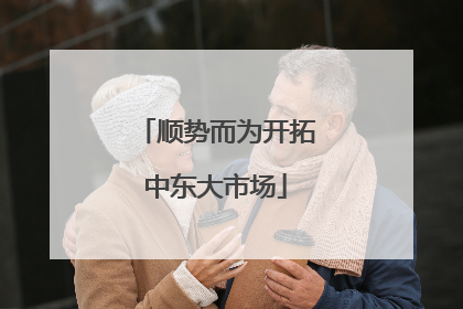 顺势而为开拓中东大市场