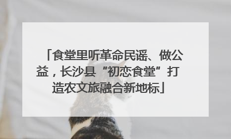 食堂里听革命民谣、做公益，长沙县“初恋食堂”打造农文旅融合新地标
