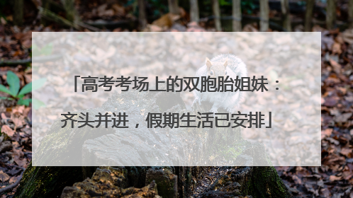 高考考场上的双胞胎姐妹：齐头并进，假期生活已安排