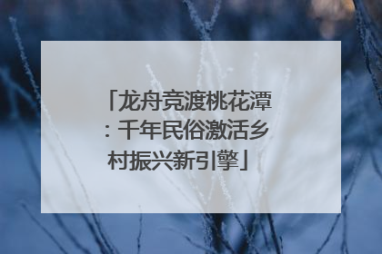 龙舟竞渡桃花潭：千年民俗激活乡村振兴新引擎