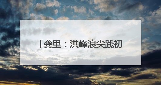 龚里：洪峰浪尖践初心 铁肩担当护平安
