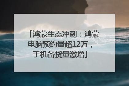 鸿蒙生态冲刺：鸿蒙电脑预约量超12万，手机备货量激增