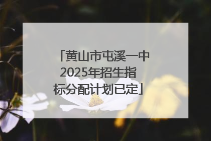 黄山市屯溪一中2025年招生指标分配计划已定
