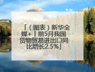 （图表）新华全媒+丨前5月我国货物贸易进出口同比增长2.5%
