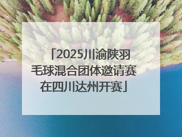 2025川渝陕羽毛球混合团体邀请赛在四川达州开赛