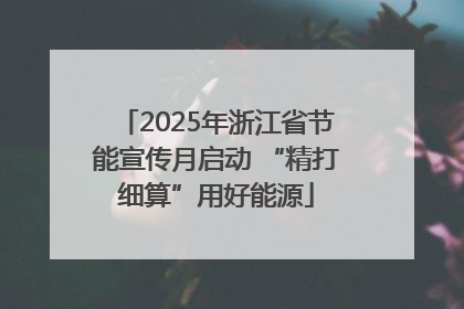 2025年浙江省节能宣传月启动 “精打细算”用好能源