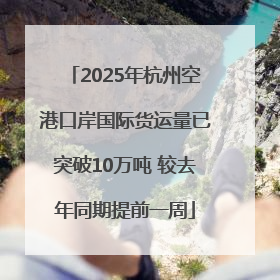 2025年杭州空港口岸国际货运量已突破10万吨 较去年同期提前一周