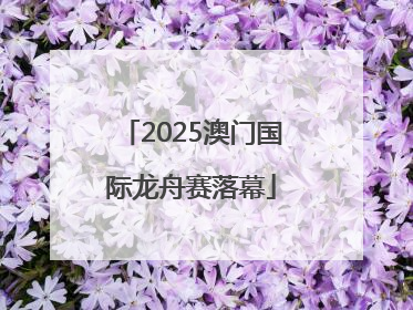 2025澳门国际龙舟赛落幕