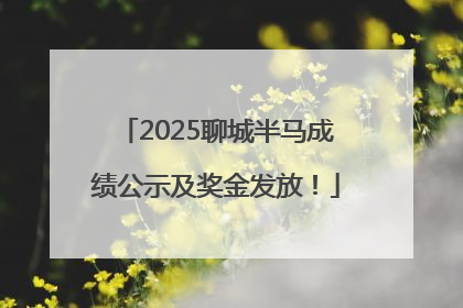 2025聊城半马成绩公示及奖金发放！