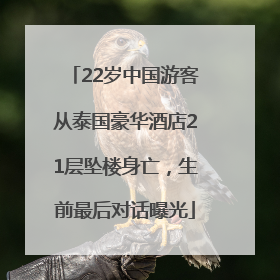 22岁中国游客从泰国豪华酒店21层坠楼身亡，生前最后对话曝光