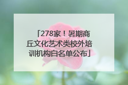 278家！暑期商丘文化艺术类校外培训机构白名单公布