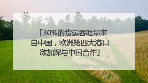 30%的货运吞吐量来自中国，欧洲第四大港口欲加深与中国合作