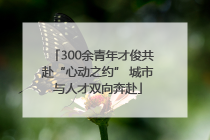 300余青年才俊共赴“心动之约” 城市与人才双向奔赴