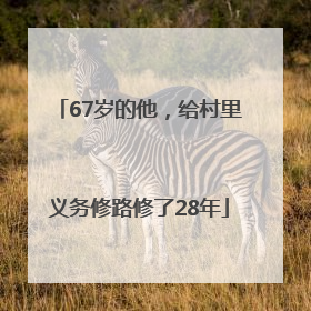 67岁的他，给村里义务修路修了28年