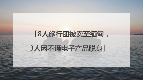 8人旅行团被卖至缅甸，3人因不通电子产品脱身