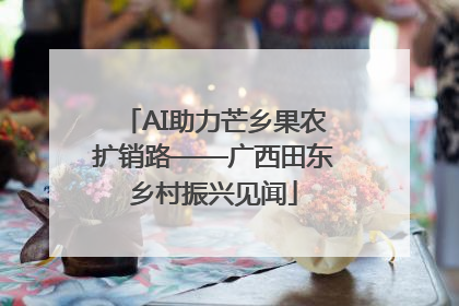 AI助力芒乡果农扩销路——广西田东乡村振兴见闻